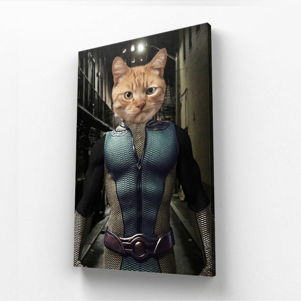 Sea Superhero Custom Pet Canvas | Custom Pet Portrait Canvas | Paw & Glory
