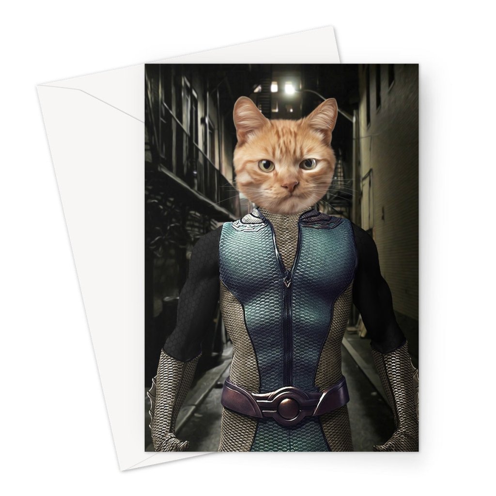 Pet Portraits | The Deep (The Boys Inspired): Custom Pet Greeting Card | Paw & Glory