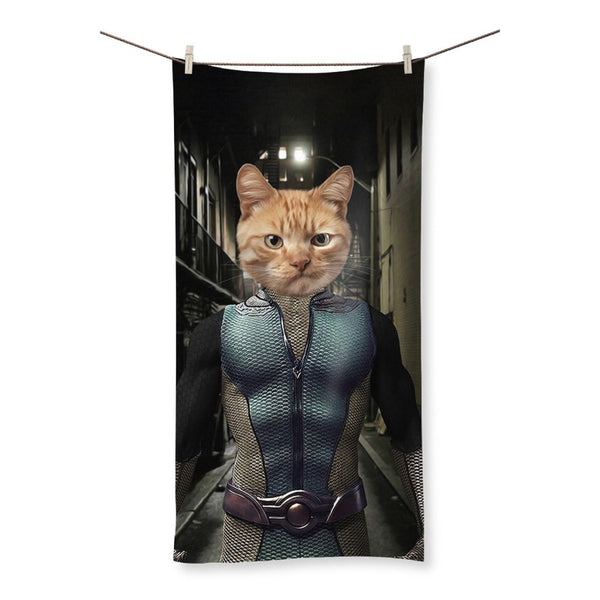 Sea Superhero Custom Pet Towel | Custom Pet Portrait | Paw & Glory