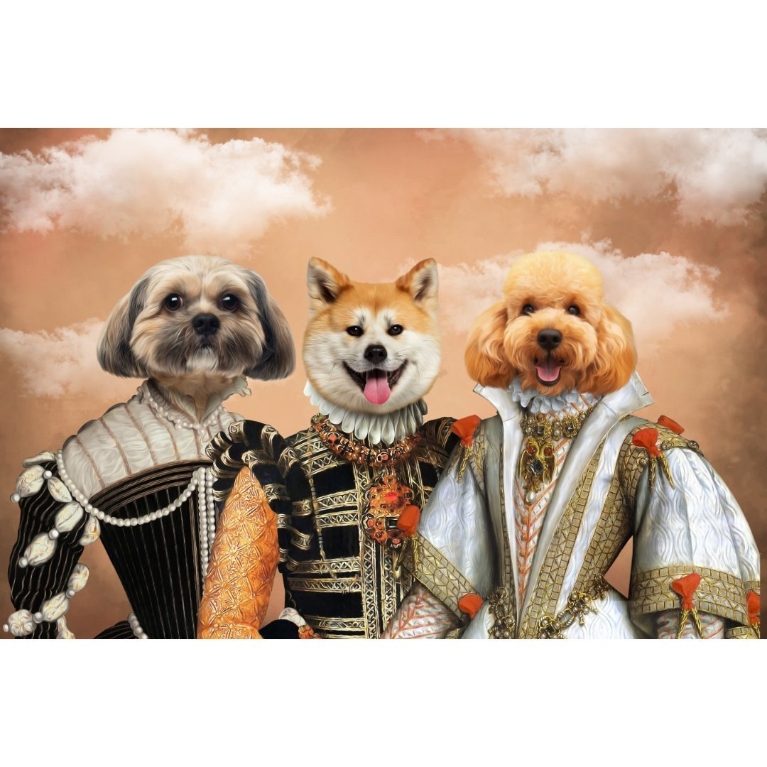 The Dignified 3: Custom Digital Download Pet Portrait - Paw & Glory - Dog Portraits - Pet Portraits