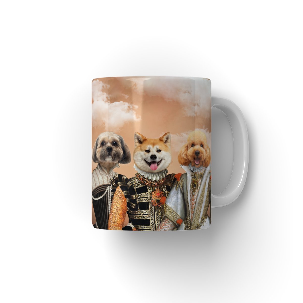 The Dignified 3: Custom Pet Coffee Mug - Paw & Glory - Dog Portraits - Pet Portraits