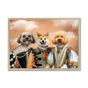 The Dignified 3: Custom Pet Portrait - Paw & Glory - Dog Portraits - Pet Portraits