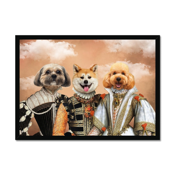 The Dignified 3: Custom Pet Portrait | framed pet portrait | Paw & Glory