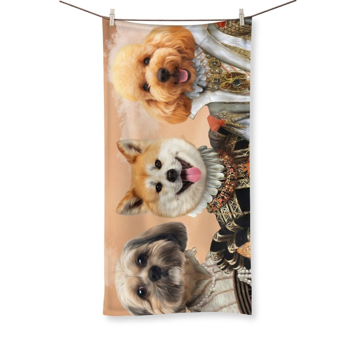 The Dignified 3: Custom Pet Towel - Paw & Glory - Dog Portraits - Pet Portraits