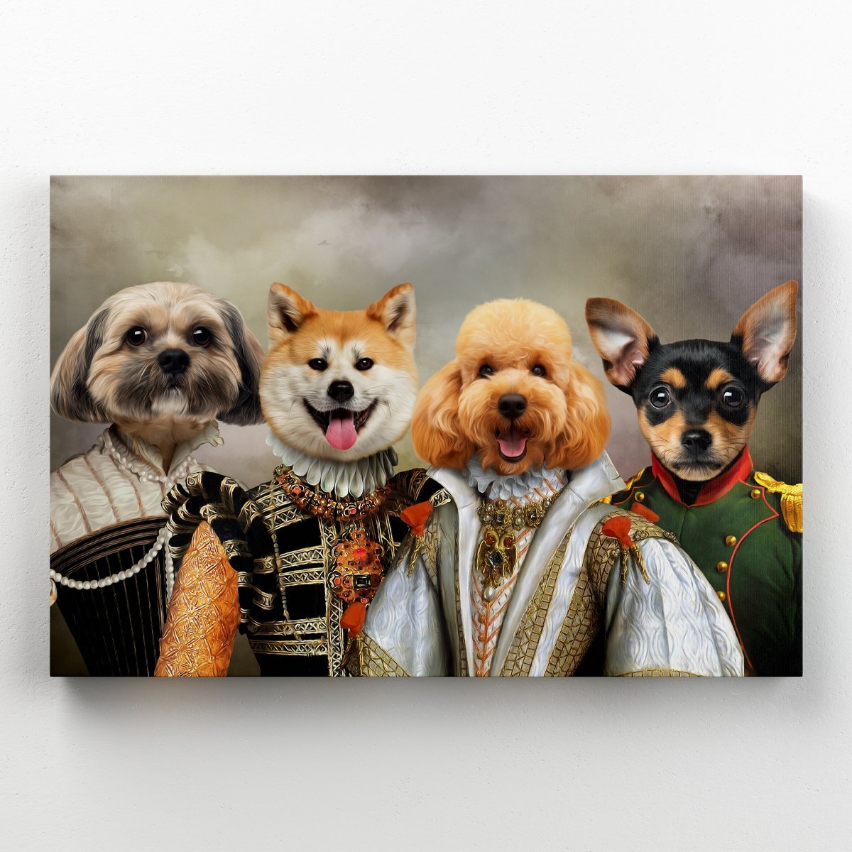 Pet Portraits | The Dignified 4: Custom Pet Canvas | Paw & Glory