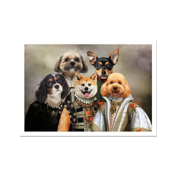The Dignified 5: Custom Pet Poster | royal pet portrait | Paw & Glory