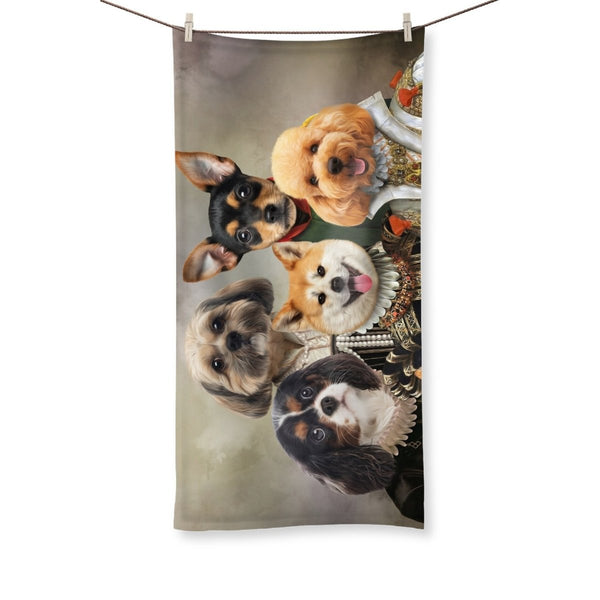 The Dignified 5: Custom Pet Towel | royal pet portrait | Paw & Glory