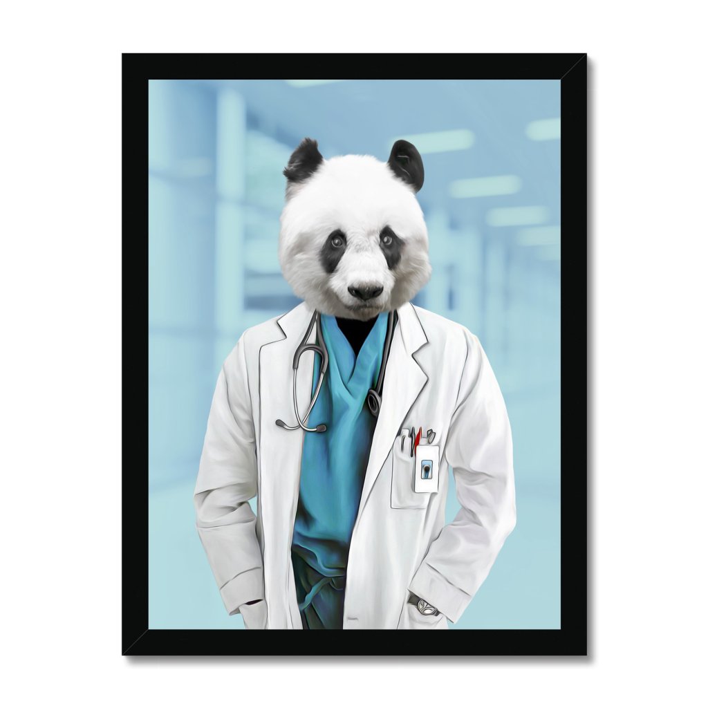 Pet Portraits | The Doctor: Animal Art Framed Portrait | Paw & Glory
