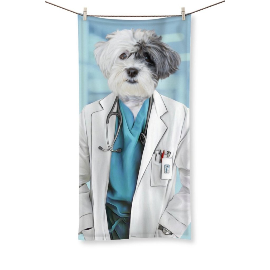 Pet Portraits | The Doctor: Custom Pet Towel | Paw & Glory