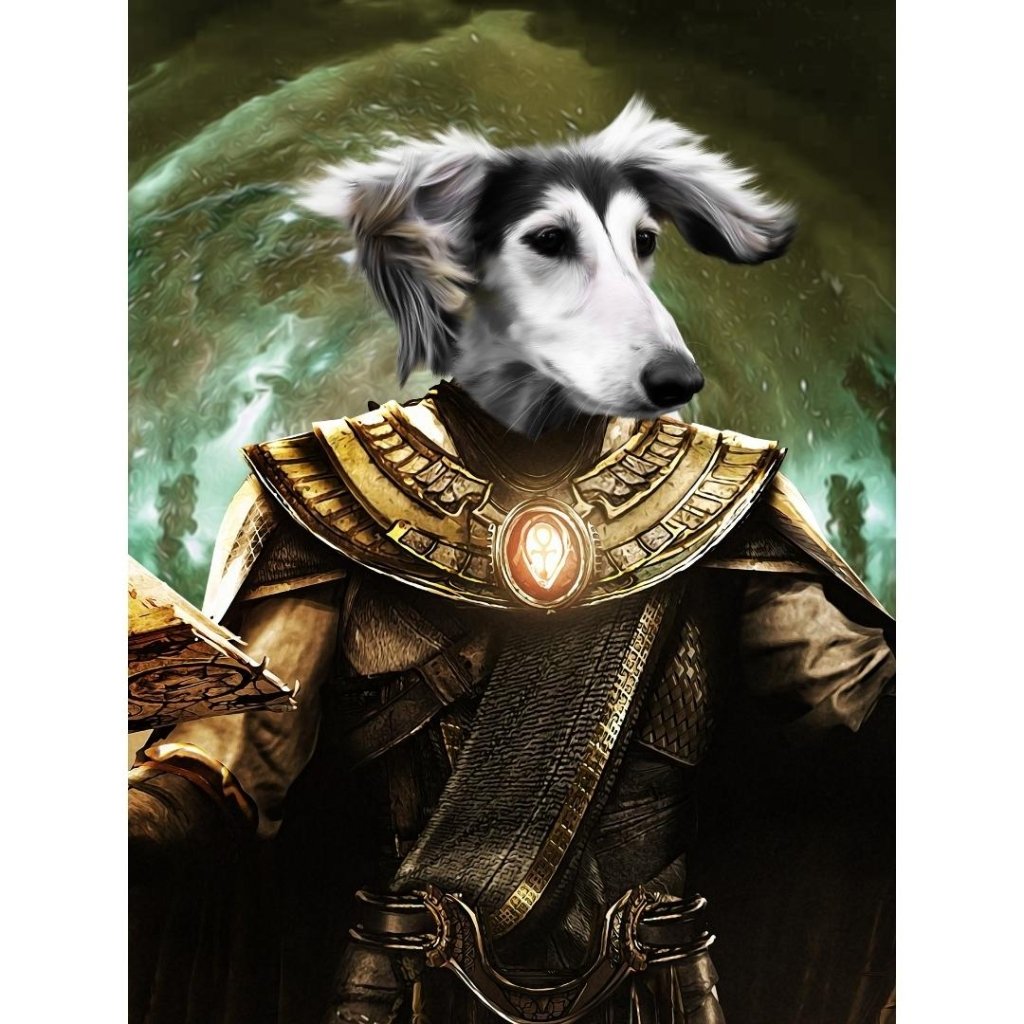 Pet Portraits | The Doctor Fate (Black Adam Inspired): Custom Digital Download Pet Portrait | Paw & Glory