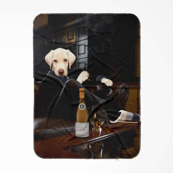 The Don With Cigar Custom Pet Blanket | Pet Lover Gift | Paw & Glory
