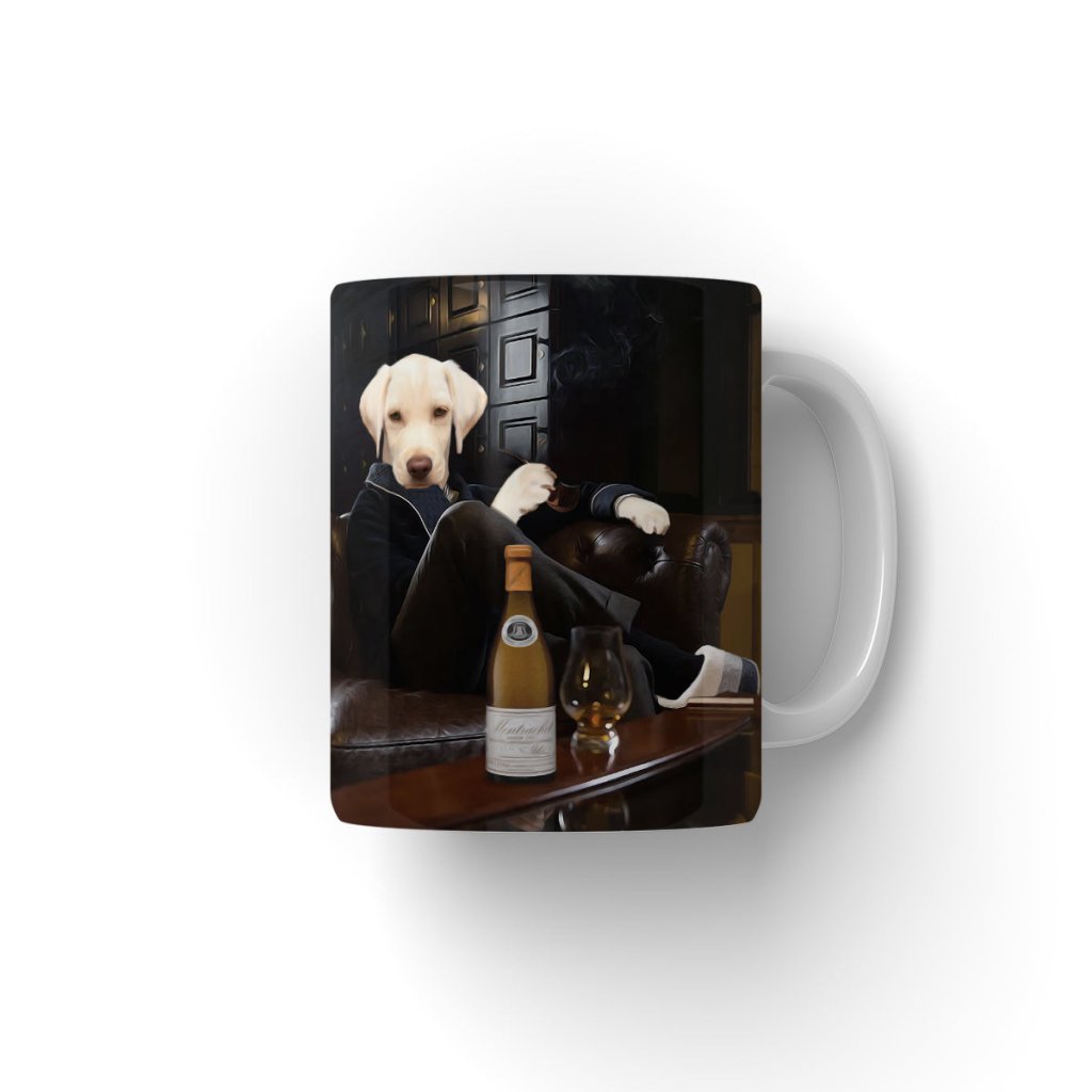 Pet Portraits | The Don with Cigar: Custom Pet Coffee Mug | Paw & Glory