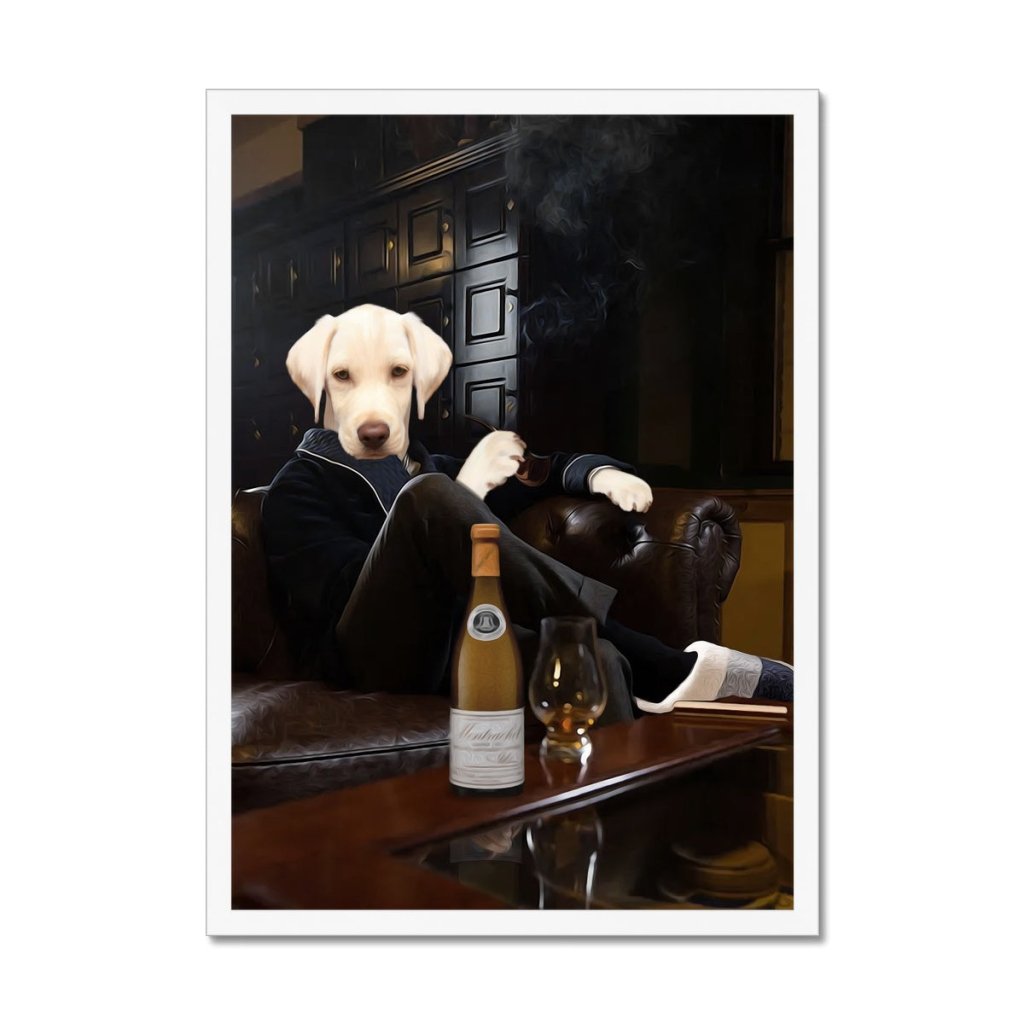 Pet Portraits | The Don with Cigar: Custom Pet Portrait | Paw & Glory
