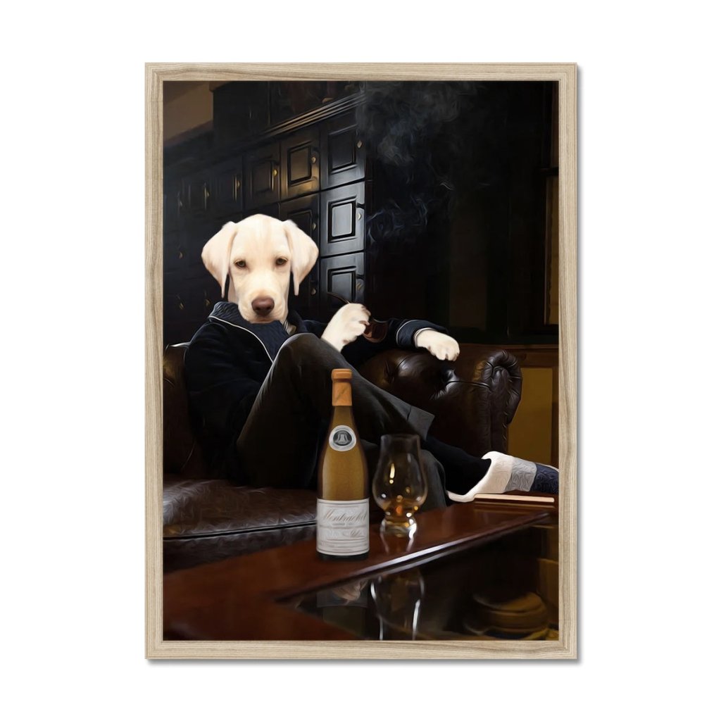Pet Portraits | The Don with Cigar: Custom Pet Portrait | Paw & Glory