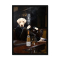 The Don with Cigar: Custom Pet Portrait