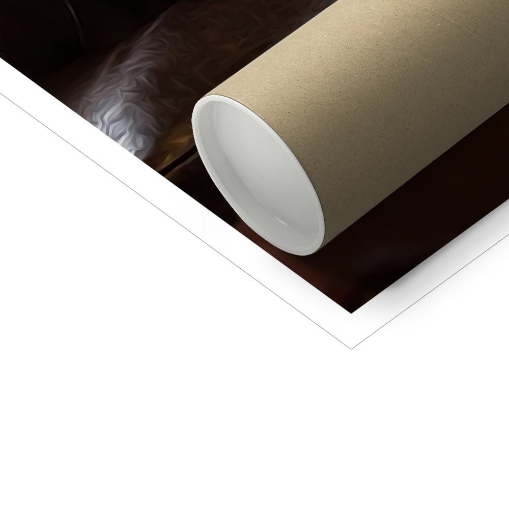 The Don with Cigar: Custom Pet Poster - Paw & Glory - Dog Portraits - Pet Portraits