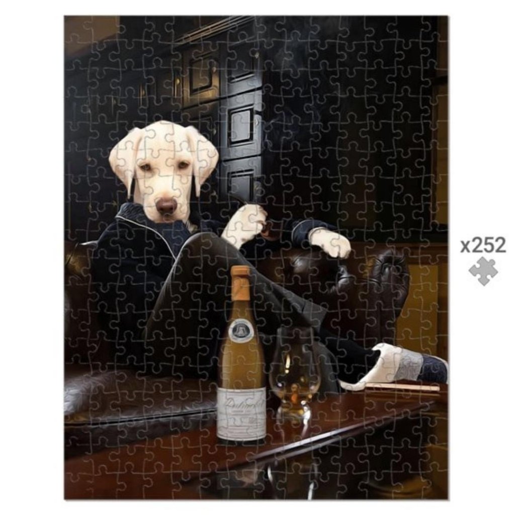 Pet Portraits | The Don with Cigar: Custom Pet Puzzle | Paw & Glory