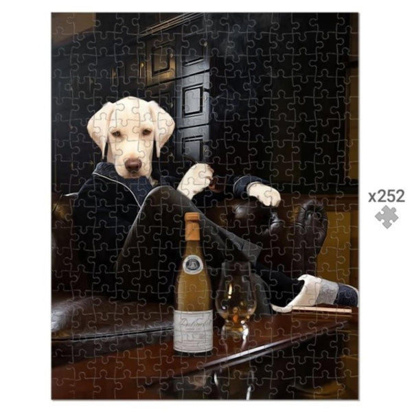 The Don With Cigar Custom Pet Puzzle | Funny Pet Portrait | Paw & Glory