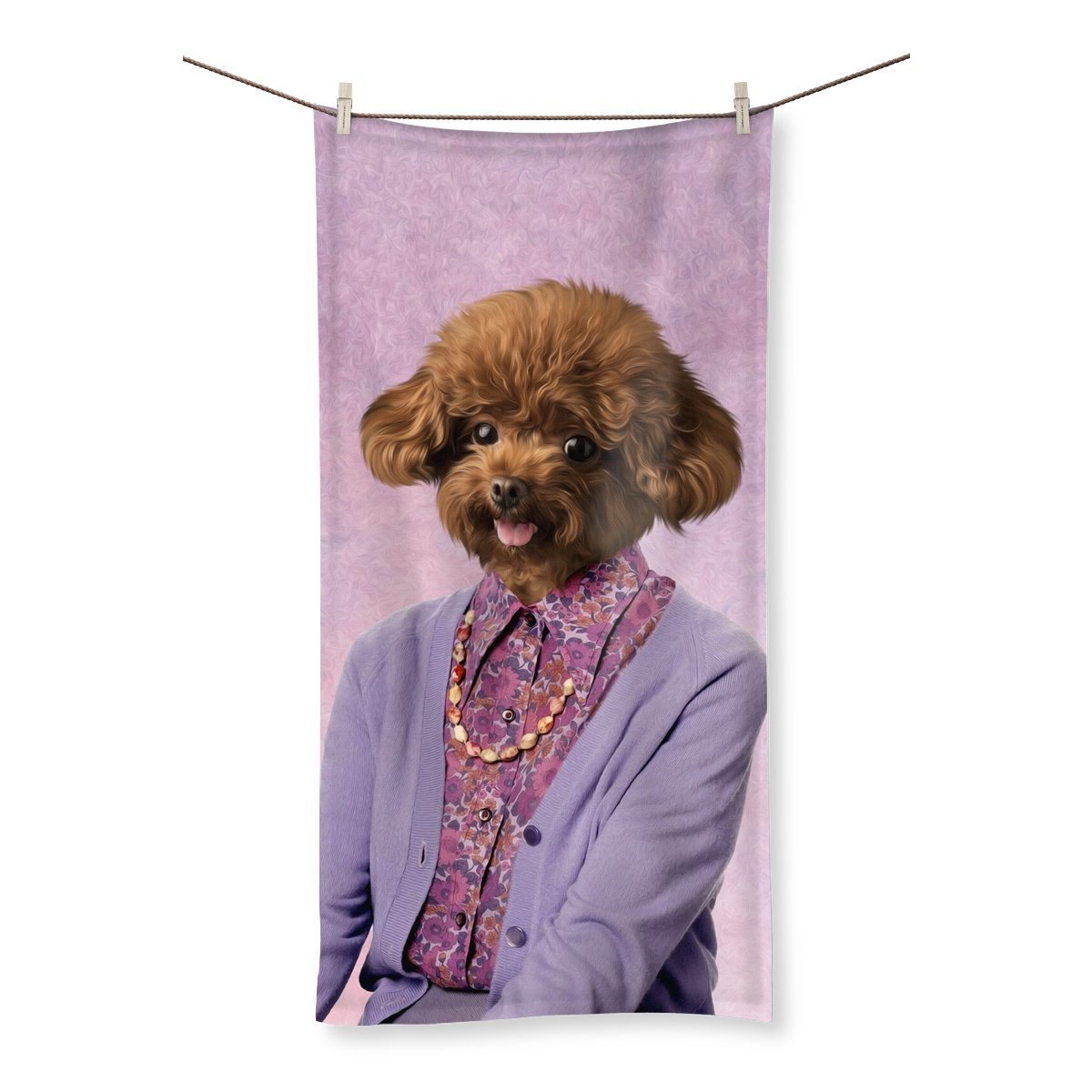 Pet Portraits | The Dot Cotton (Eastenders Inspired): Custom Pet Towel | Paw & Glory