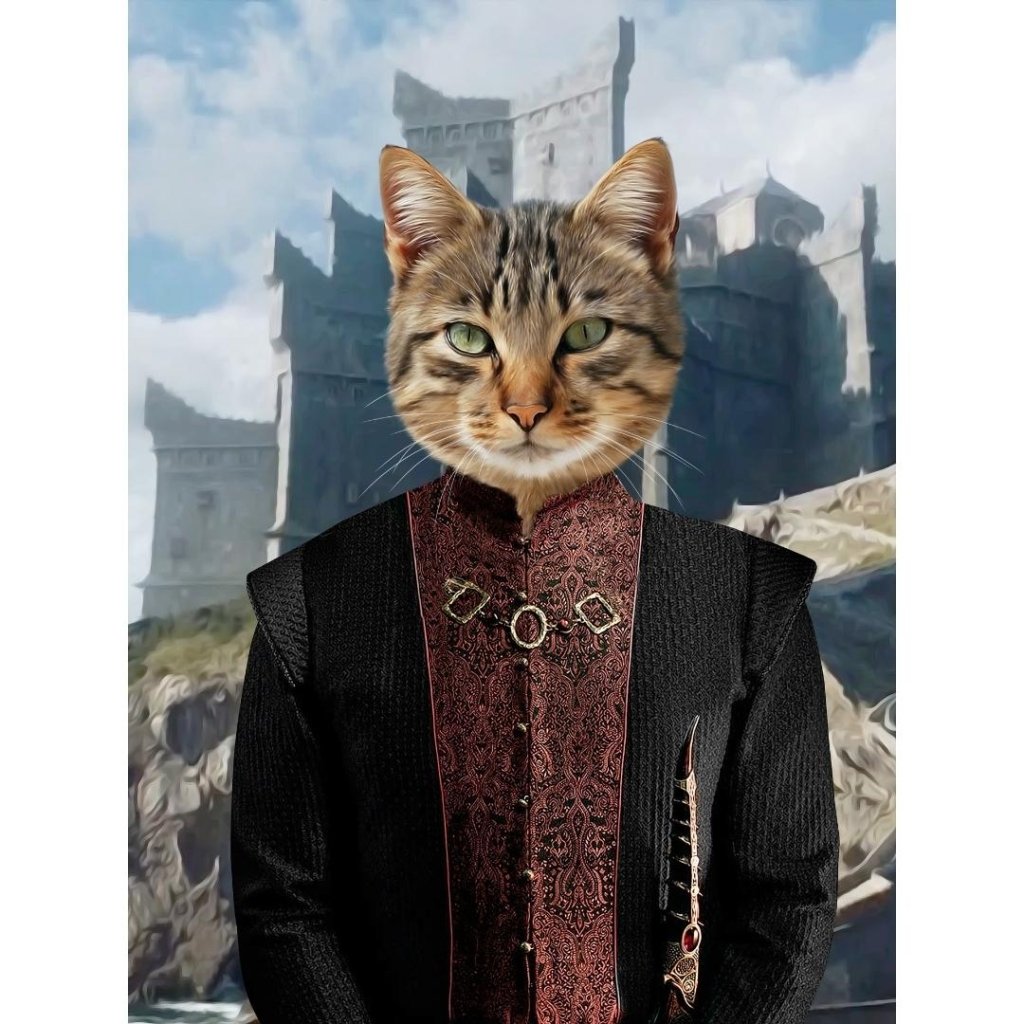 Pet Portraits | The Dragon King (House Of The Dragon Inspired): Custom Digital Download Pet Portrait | Paw & Glory