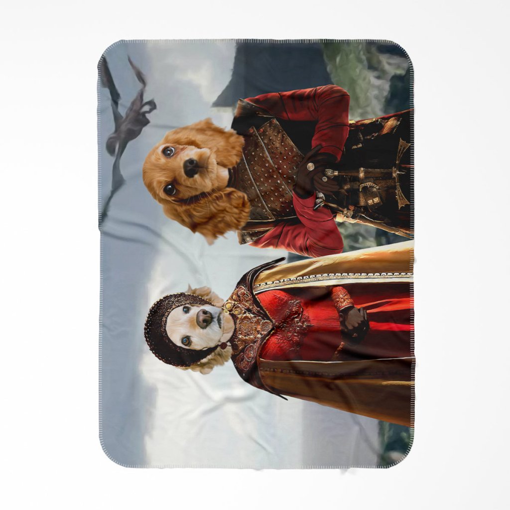 Pet Portraits | The Dragon Prince & Princess: Custom Pet Blanket | Paw & Glory