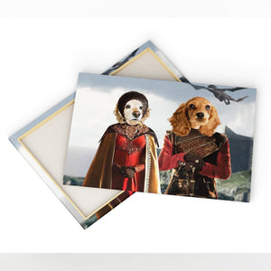 The Dragon Prince & Princess: Custom Pet Canvas - Paw & Glory - Dog Portraits - Pet Portraits