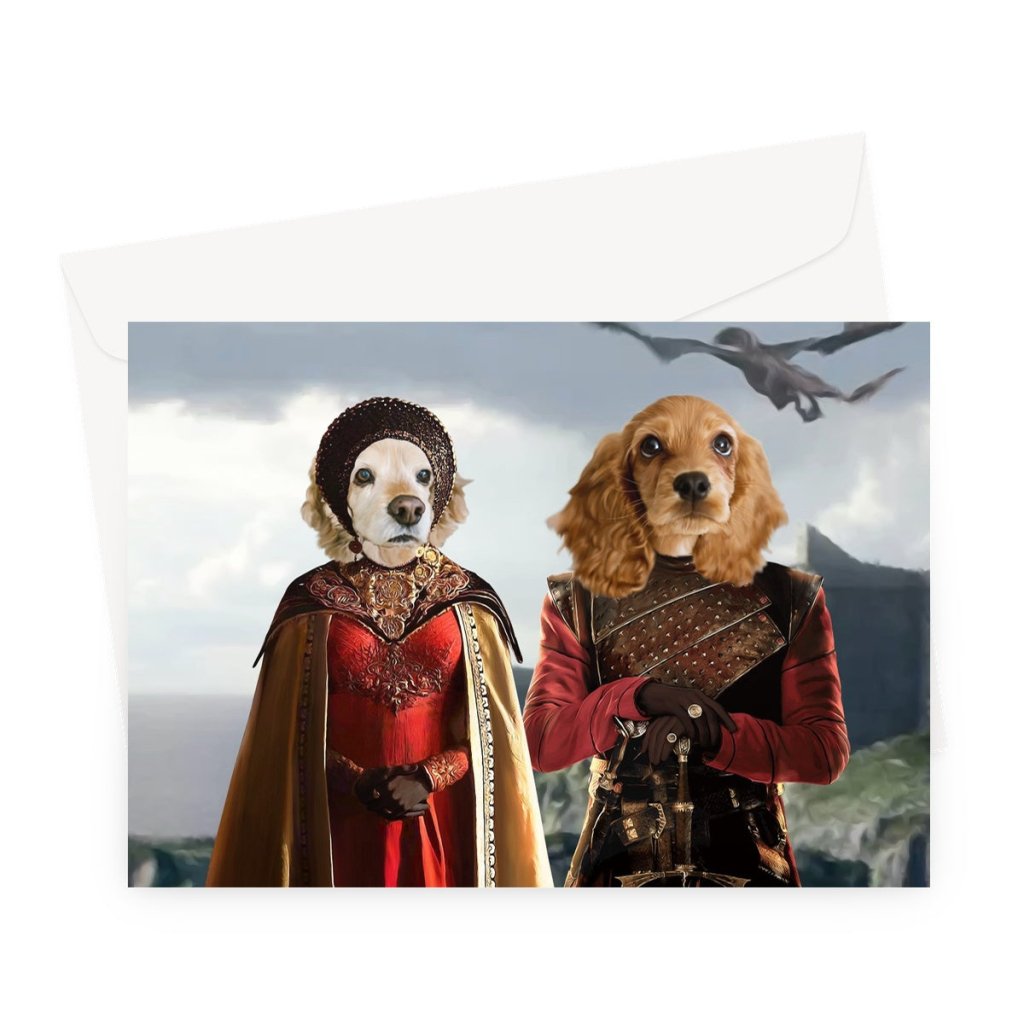 Pet Portraits | The Dragon Prince & Princess: Custom Pet Greeting Card | Paw & Glory