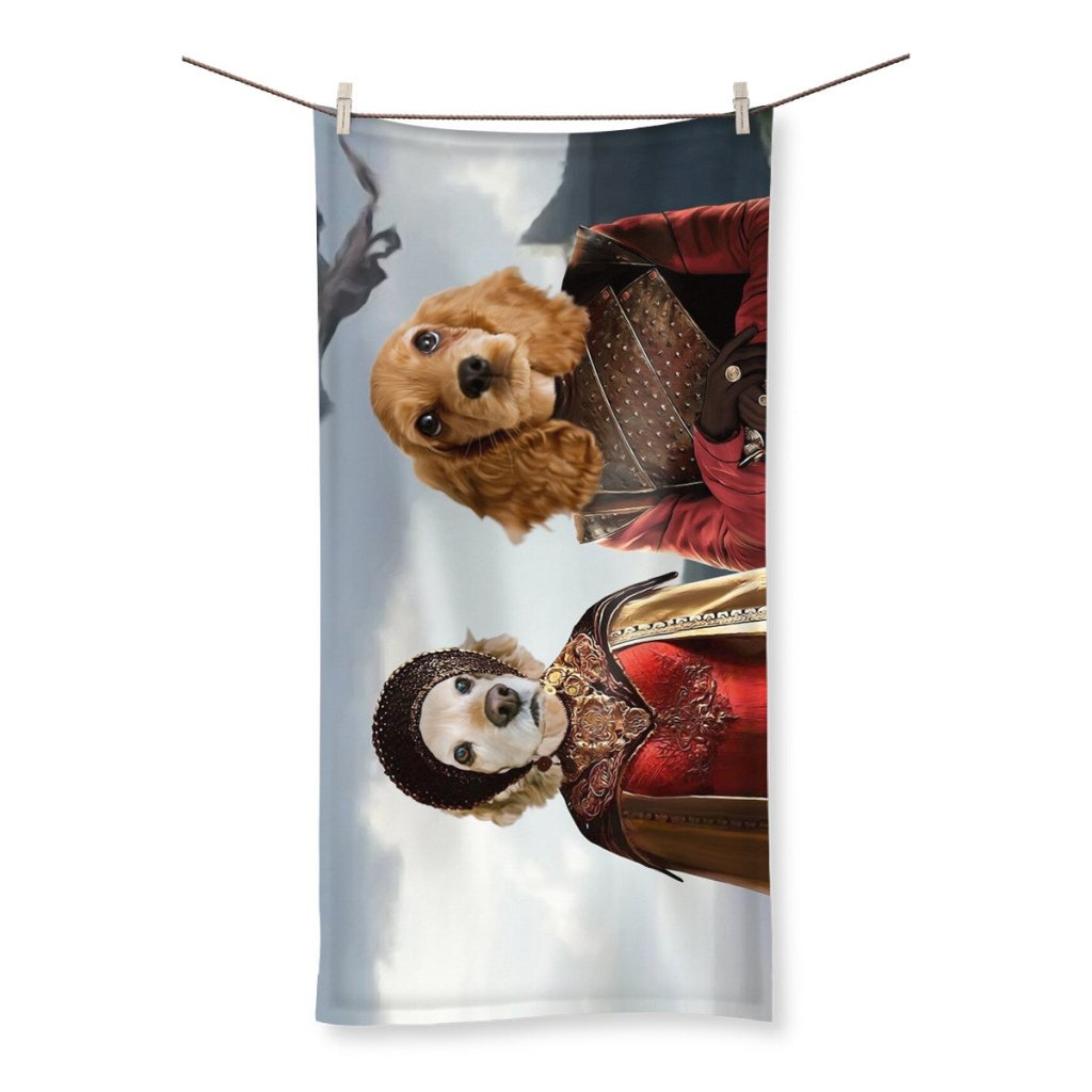 Pet Portraits | The Dragon Prince & Princess: Custom Pet Towel | Paw & Glory