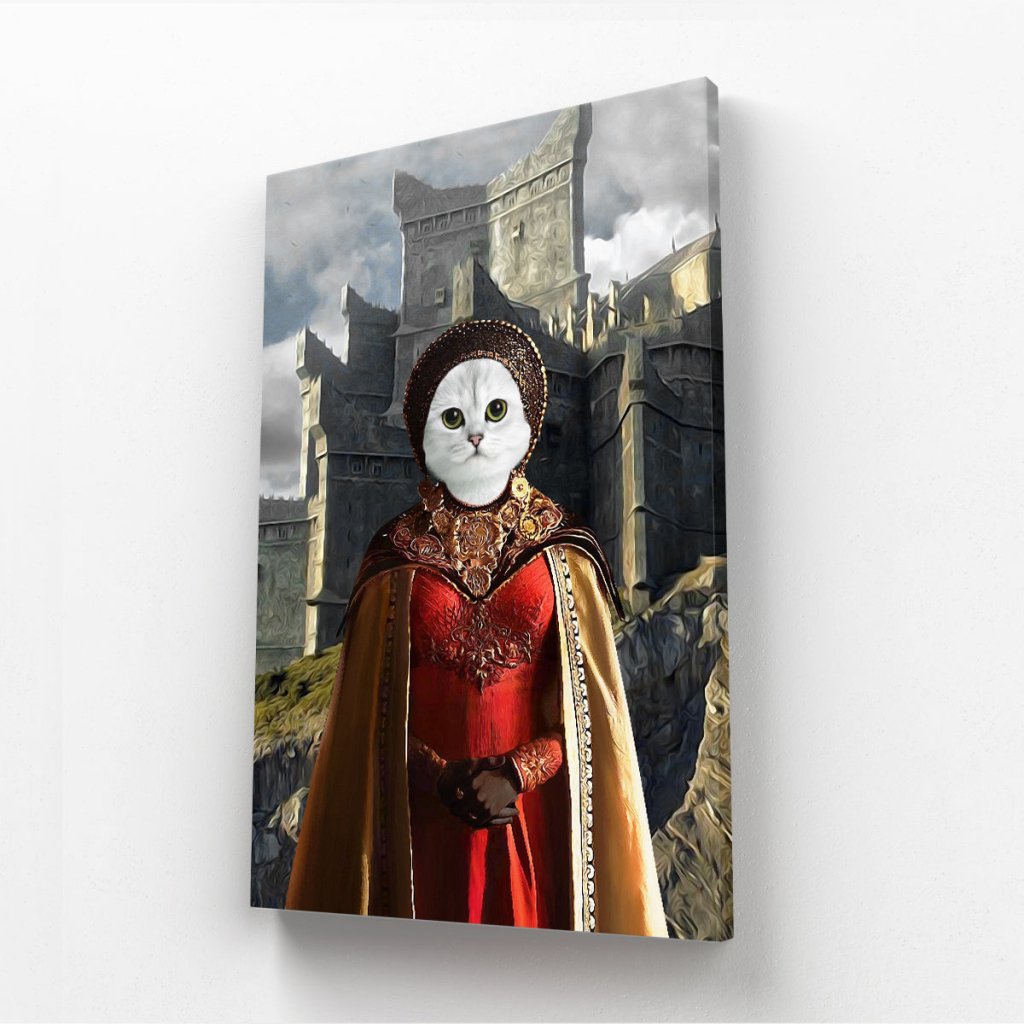 Pet Portraits | The Dragon Princess (House Of The Dragon Inspired): Custom Pet Canvas | Paw & Glory