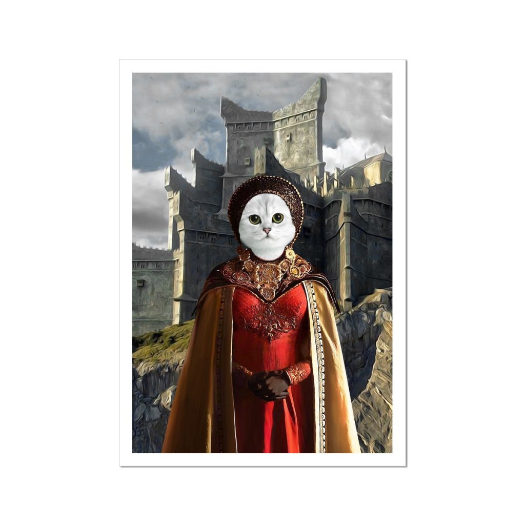 Pet Portraits | The Dragon Princess (House Of The Dragon Inspired): Custom Pet Portrait | Paw & Glory