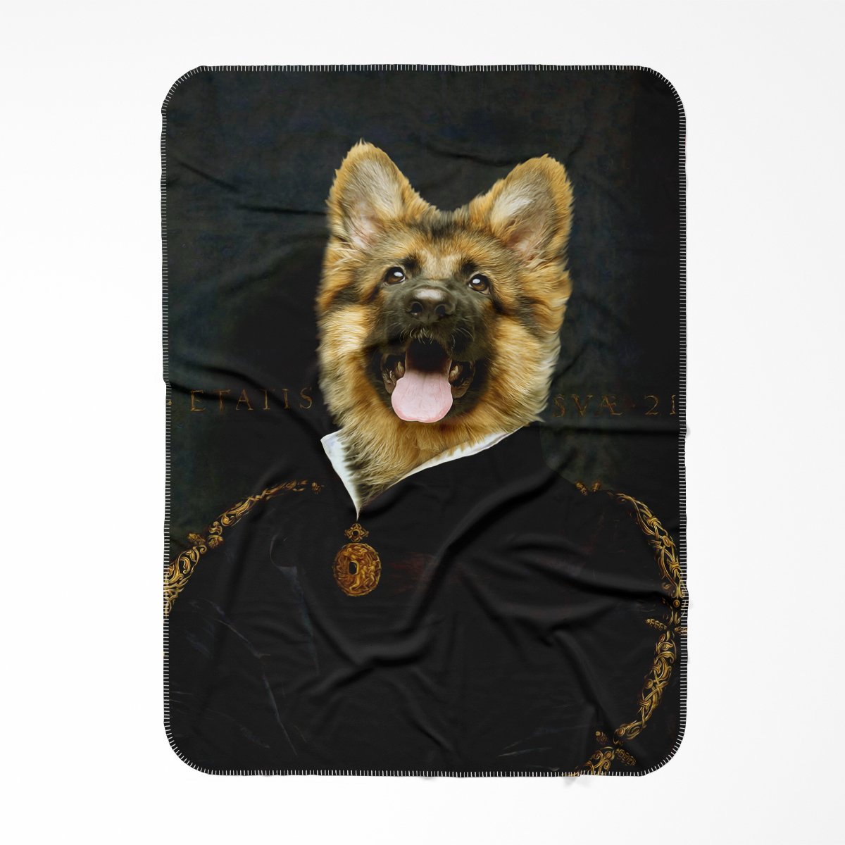 The Duchess: Custom Pet Blanket - Paw & Glory - Dog Portraits - Pet Portraits