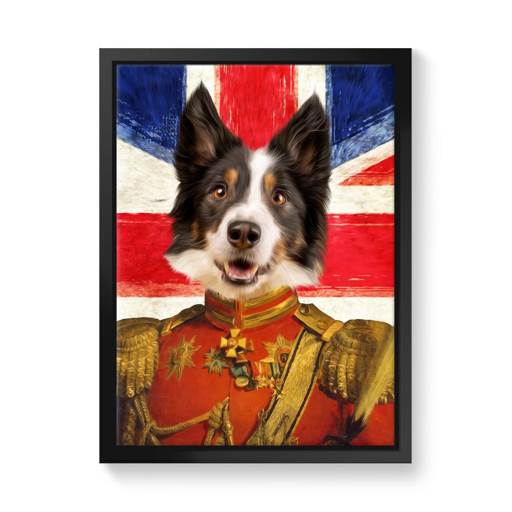 Pet Portraits | The Duke British Flag Edition: Custom Pet Canvas | Paw & Glory