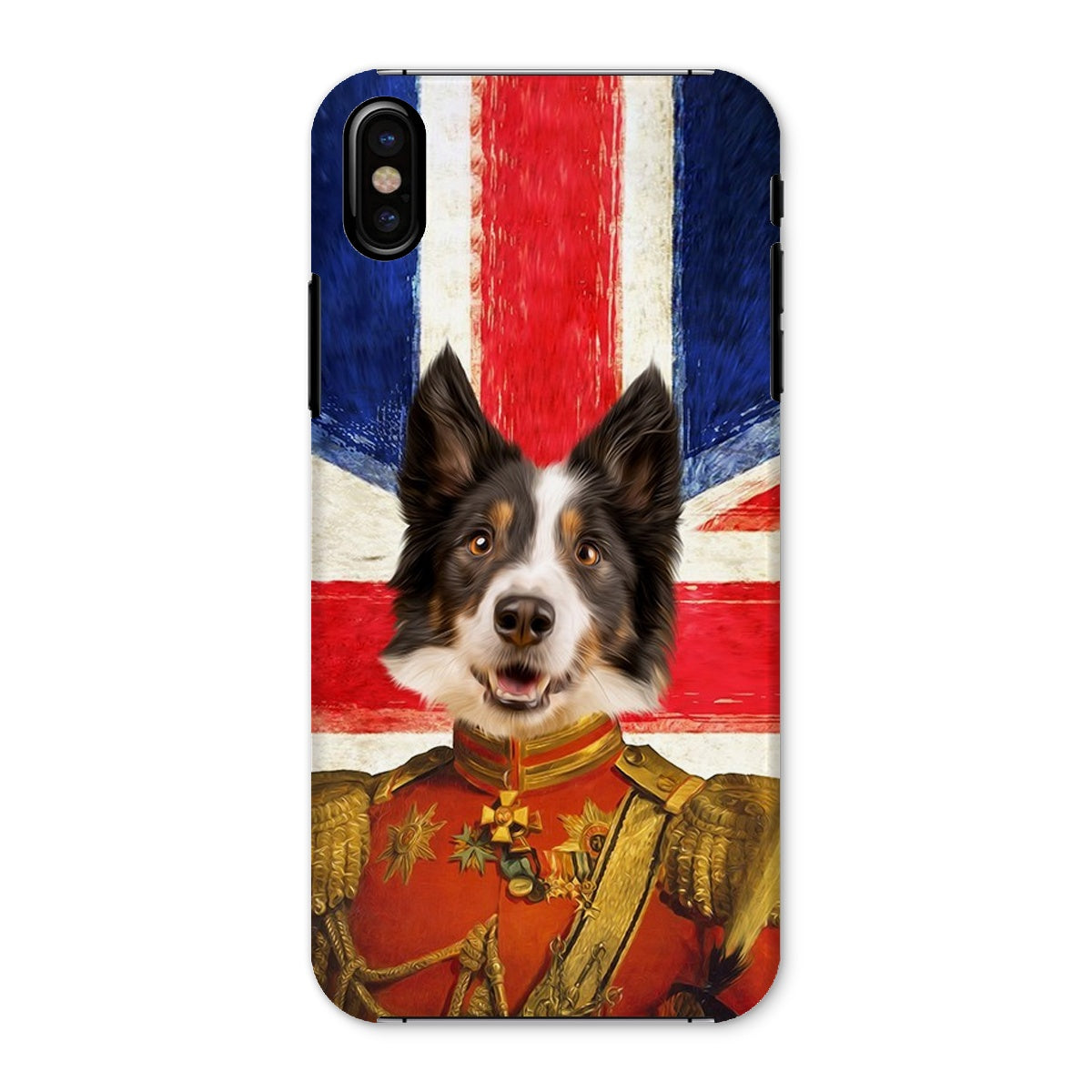 Pet Portraits | The Duke British Flag Edition: Custom Pet Phone Case | Paw & Glory