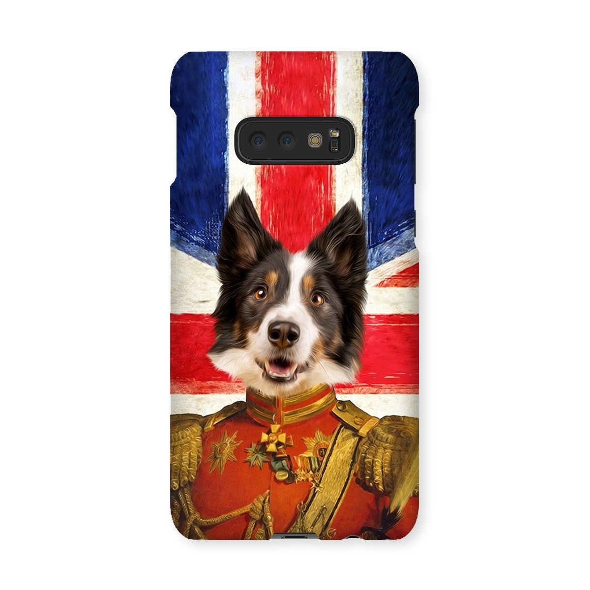 The Duke British Flag Edition: Custom Pet Phone Case - Paw & Glory - Dog Portraits - Pet Portraits