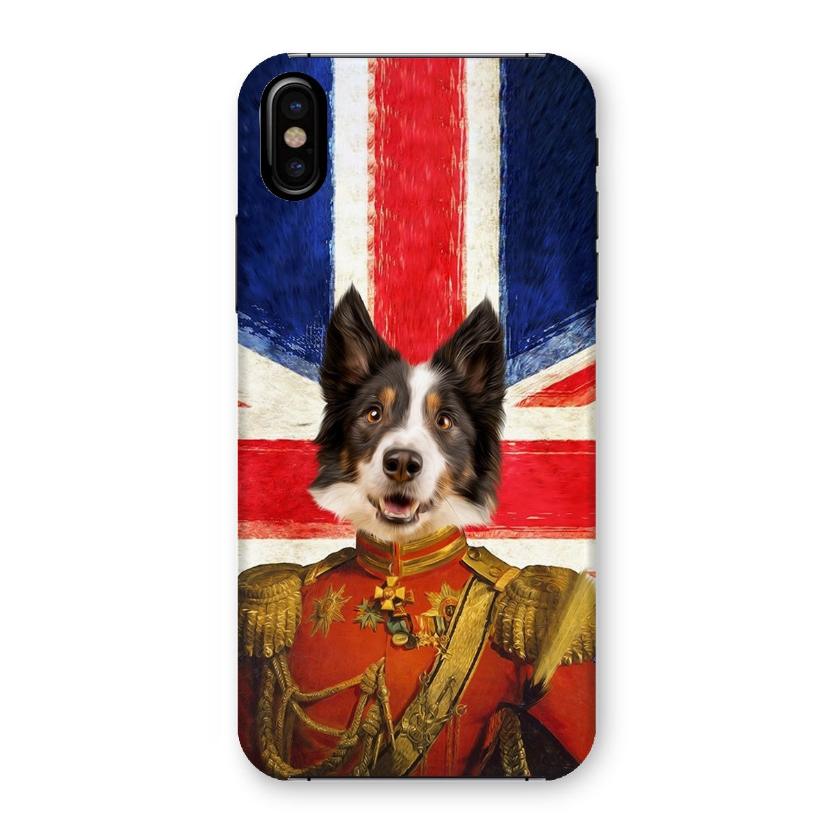 Pet Portraits | The Duke British Flag Edition: Custom Pet Phone Case | Paw & Glory