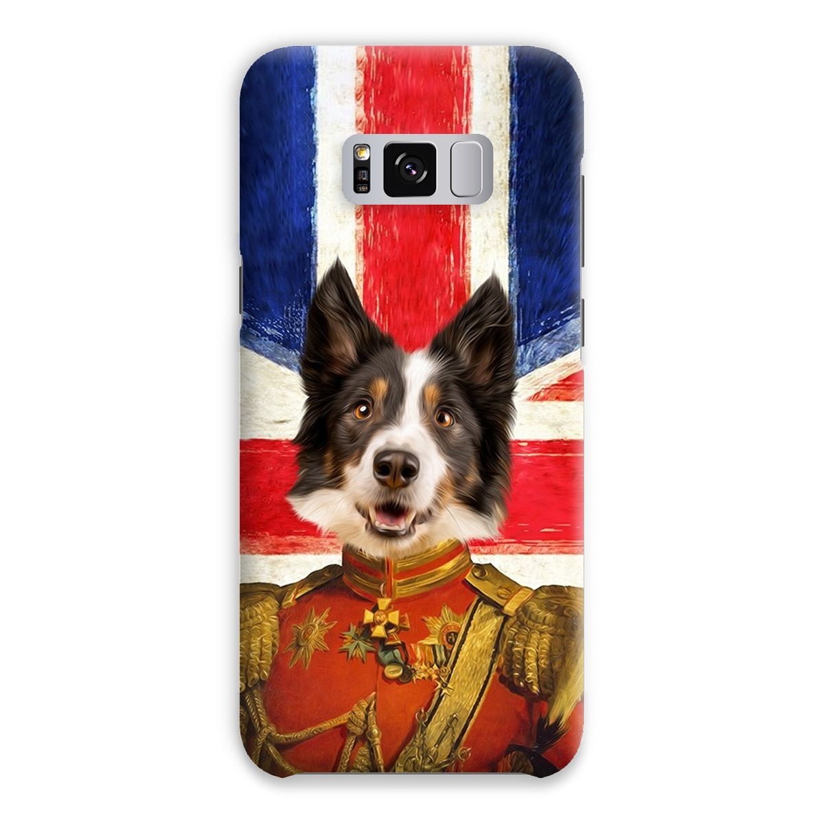 The Duke British Flag Edition: Custom Pet Phone Case - Paw & Glory - Dog Portraits - Pet Portraits