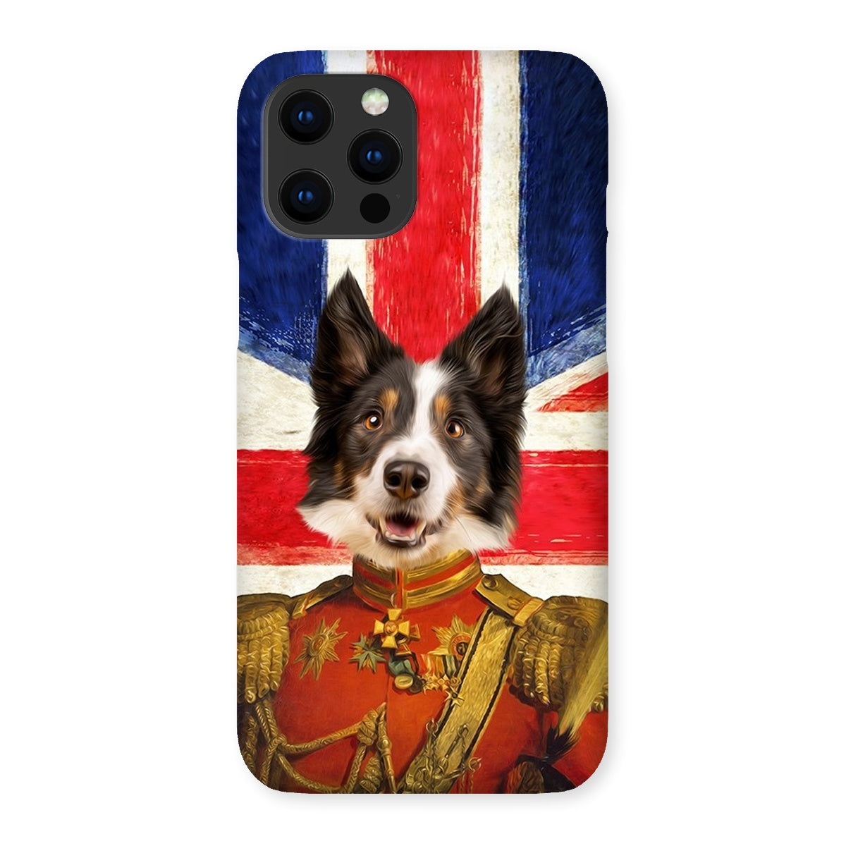 Pet Portraits | The Duke British Flag Edition: Custom Pet Phone Case | Paw & Glory