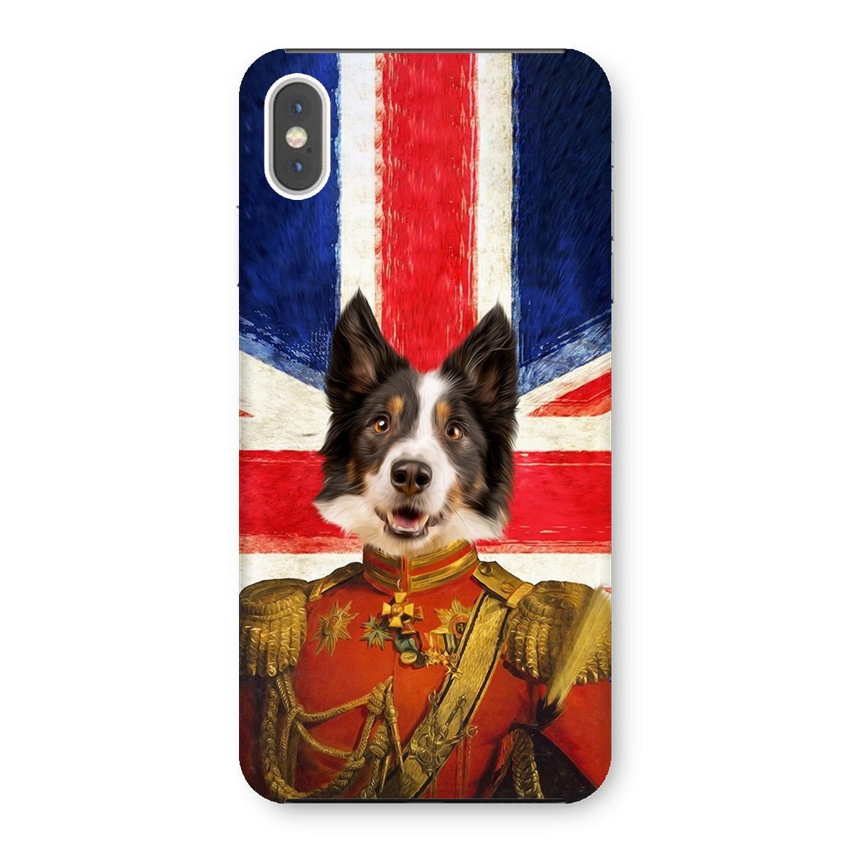 Pet Portraits | The Duke British Flag Edition: Custom Pet Phone Case | Paw & Glory
