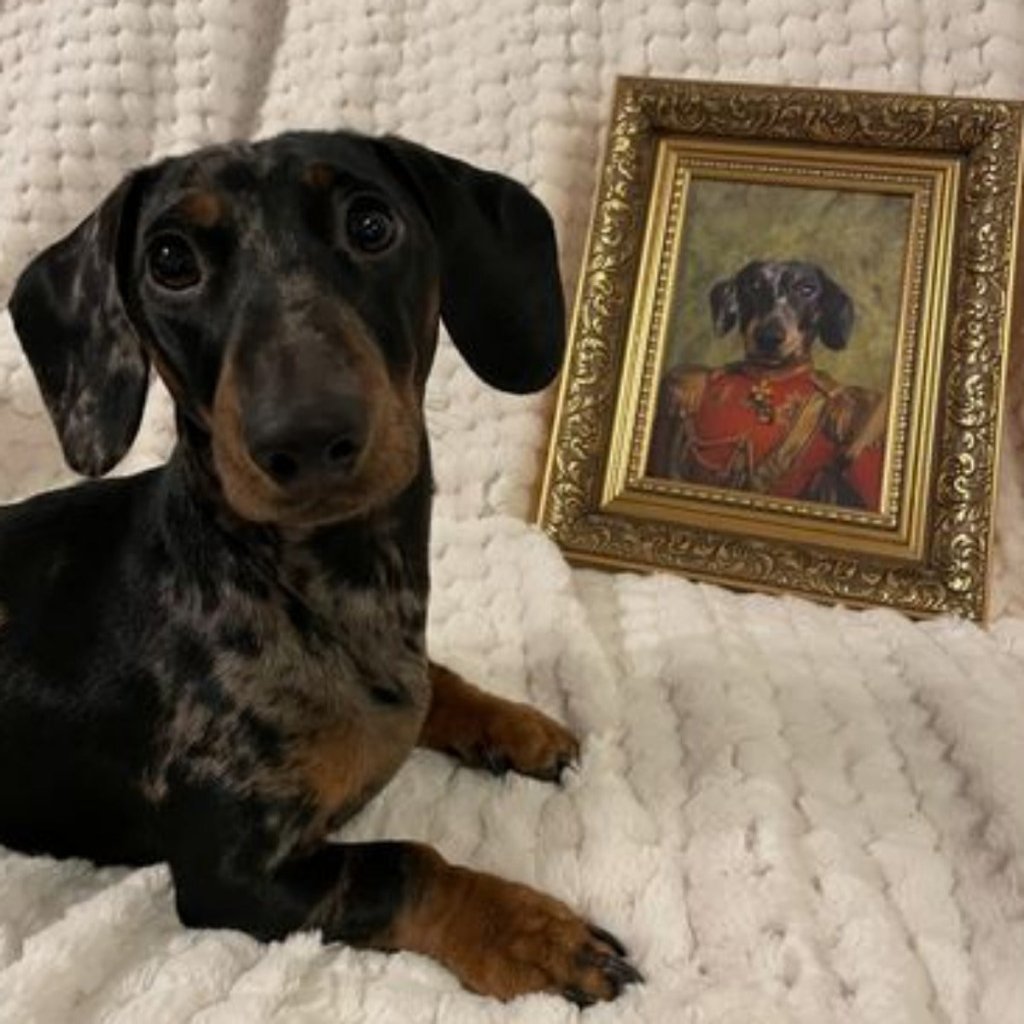 The Duke: Custom Pet Portrait - Paw & Glory - Dog Portraits - Pet Portraits