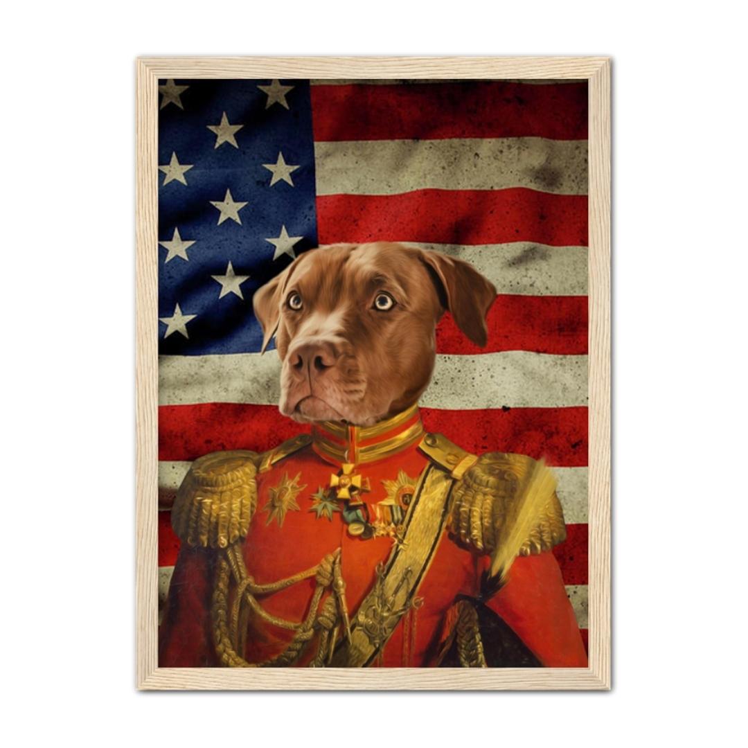 Pet Portraits | The Duke USA Flag Edition: Custom Pet Portrait | Paw & Glory