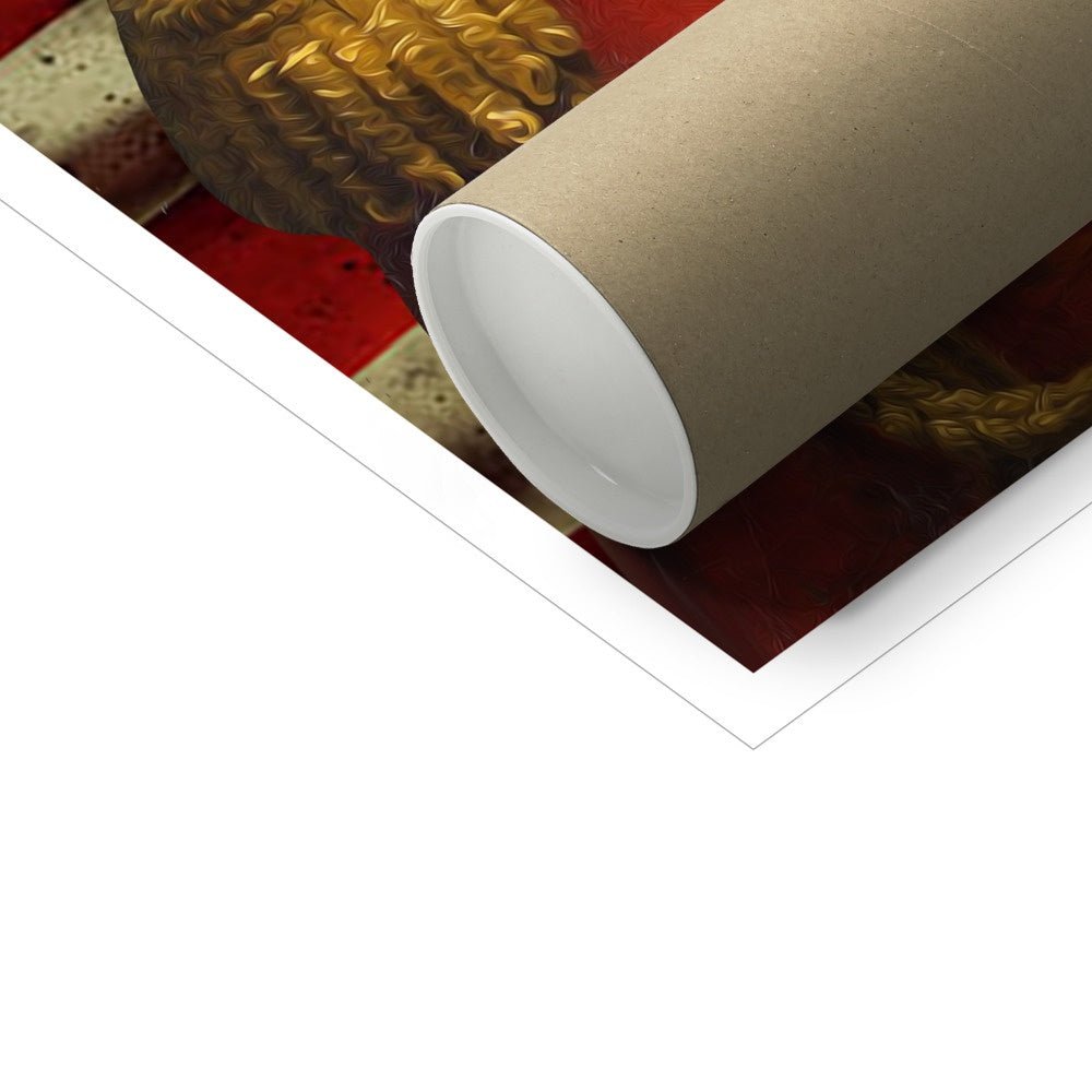 Pet Portraits | The Duke USA Flag Edition: Custom Pet Poster | Paw & Glory