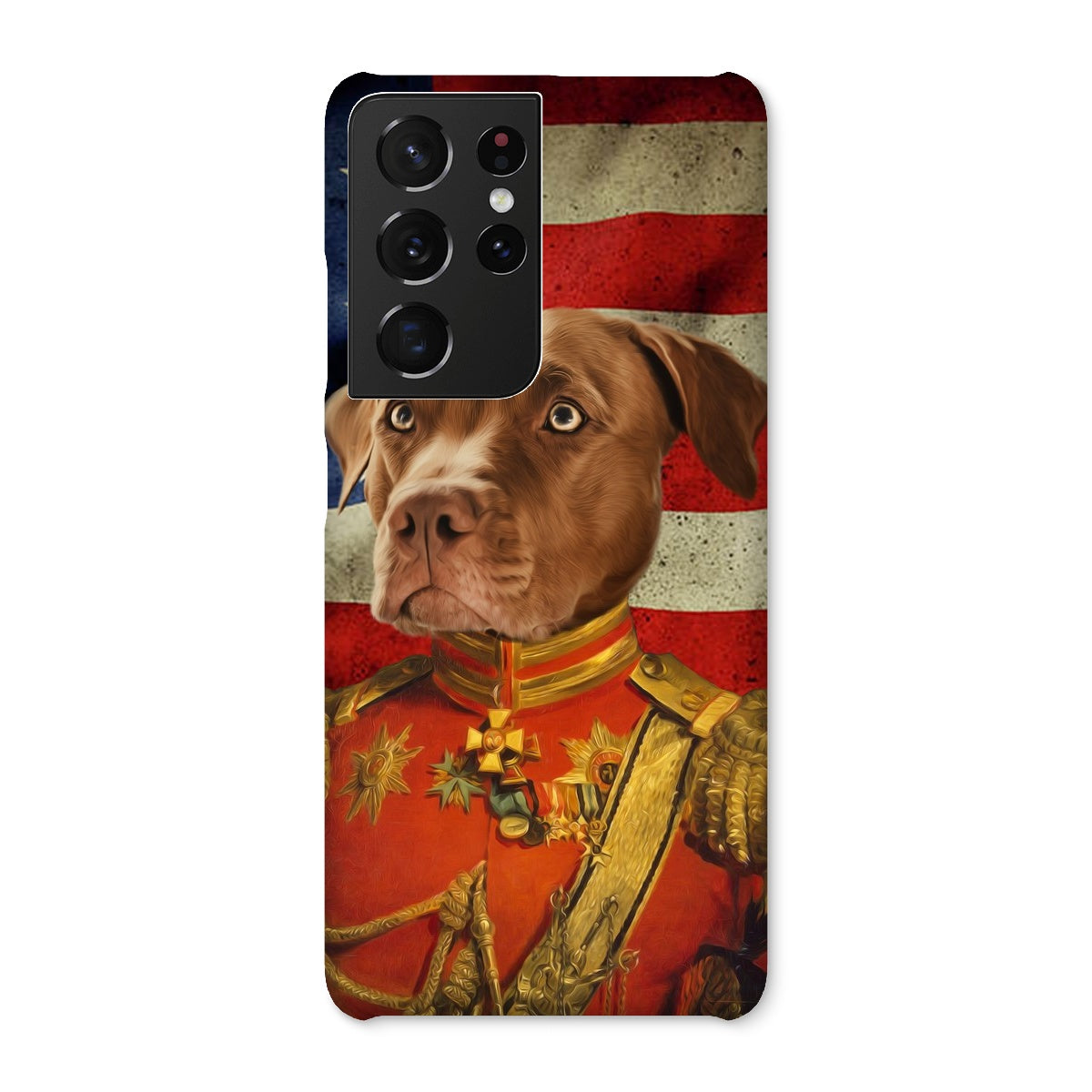 Pet Portraits | The Duke USA Flag Edition: Custom Pet Snap Phone Case | Paw & Glory