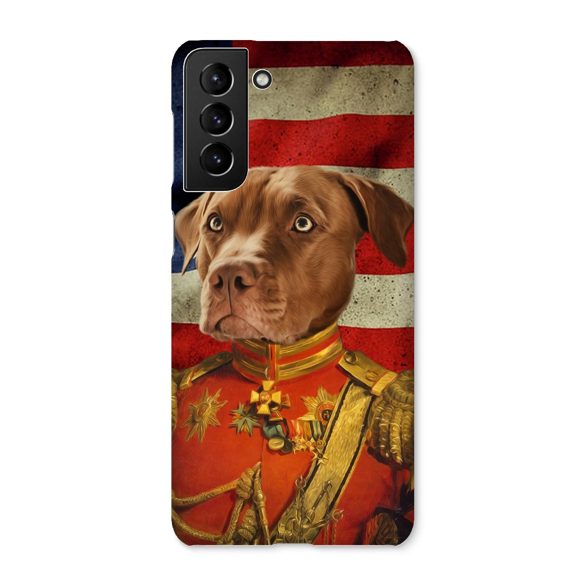 The Duke USA Flag Edition: Custom Pet Snap Phone Case - Paw & Glory - Dog Portraits - Pet Portraits