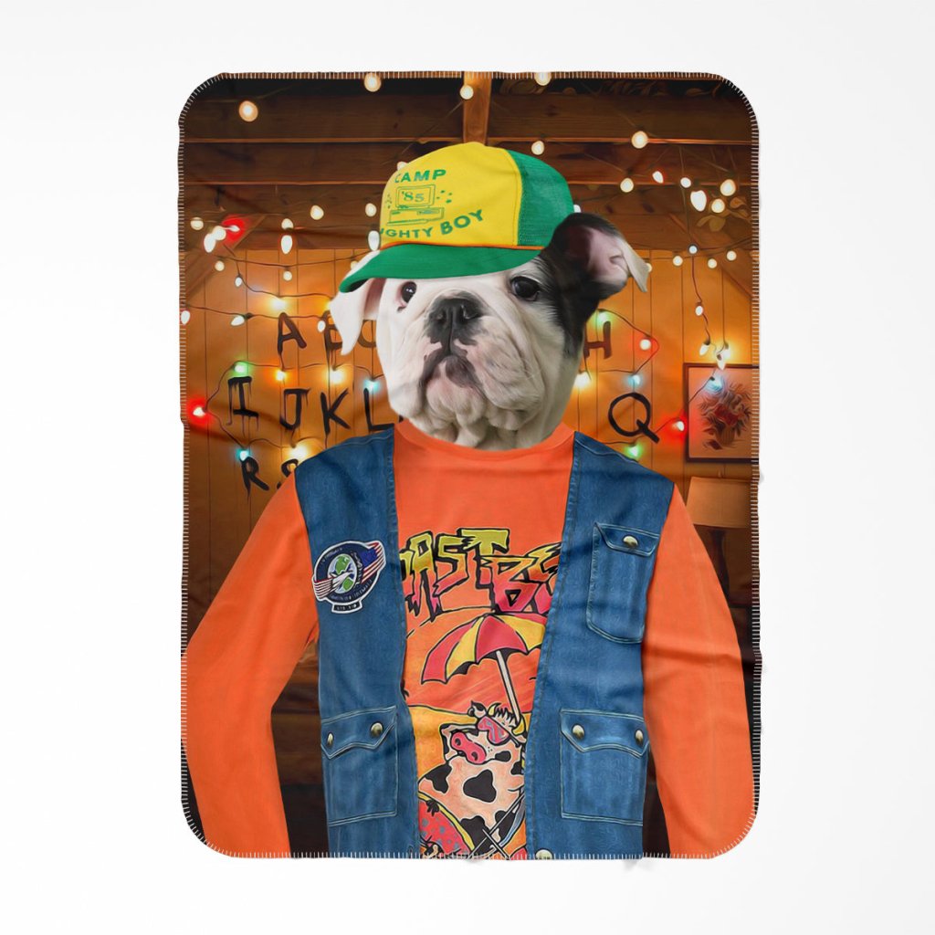 Pet Portraits | The Dustin (Stranger Things Inspired): Custom Pet Blanket | Paw & Glory