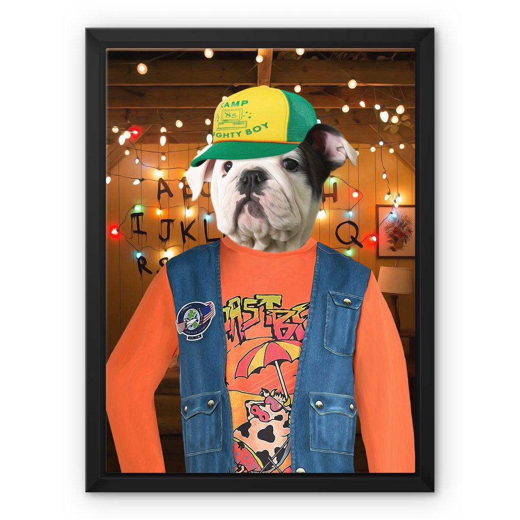 Pet Portraits | The Dustin (Stranger Things Inspired): Custom Pet Canvas | Paw & Glory