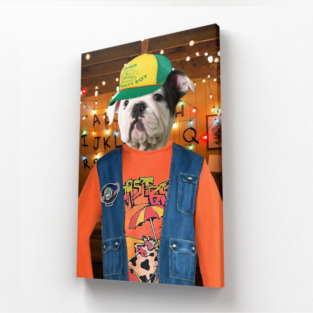 Pet Portraits | The Dustin (Stranger Things Inspired): Custom Pet Canvas | Paw & Glory