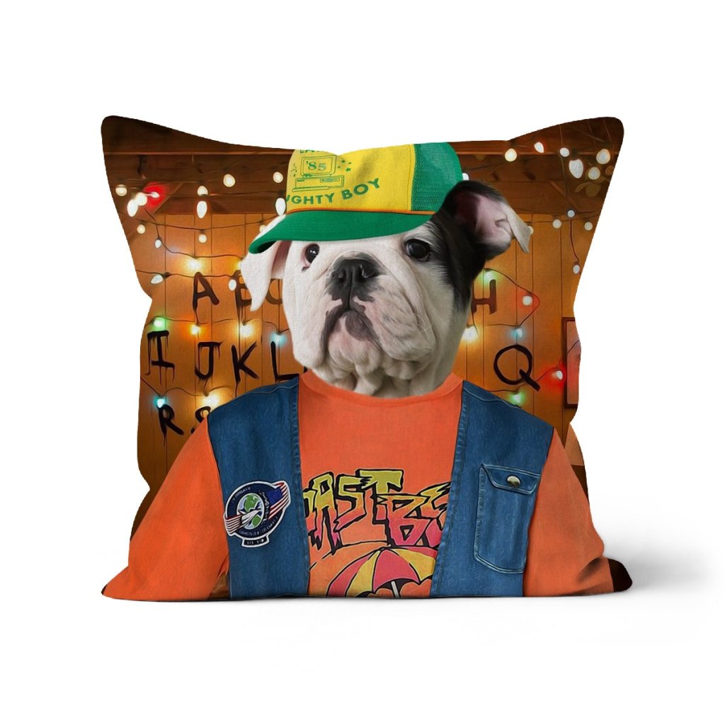 Pet Portraits | The Dustin (Stranger Things Inspired): Custom Pet Pillow | Paw & Glory