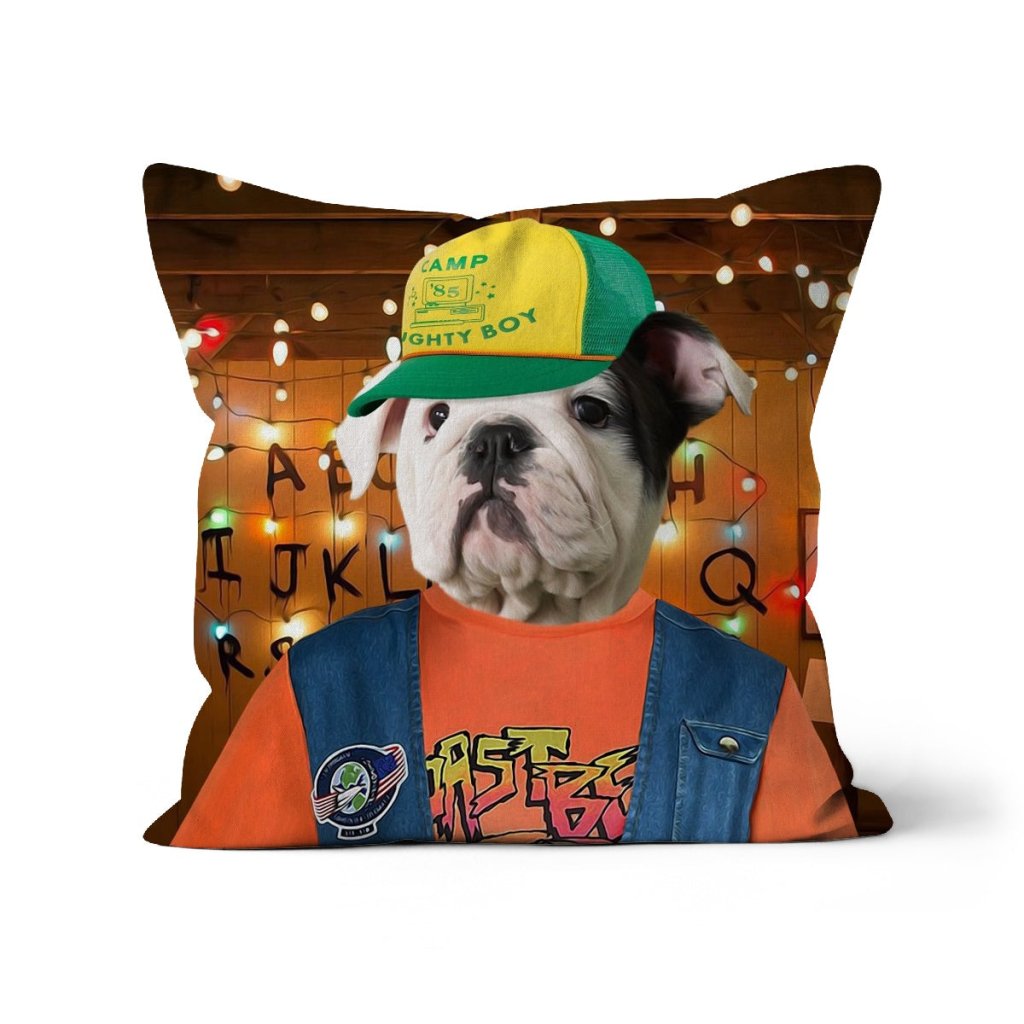 Pet Portraits | The Dustin (Stranger Things Inspired): Custom Pet Pillow | Paw & Glory
