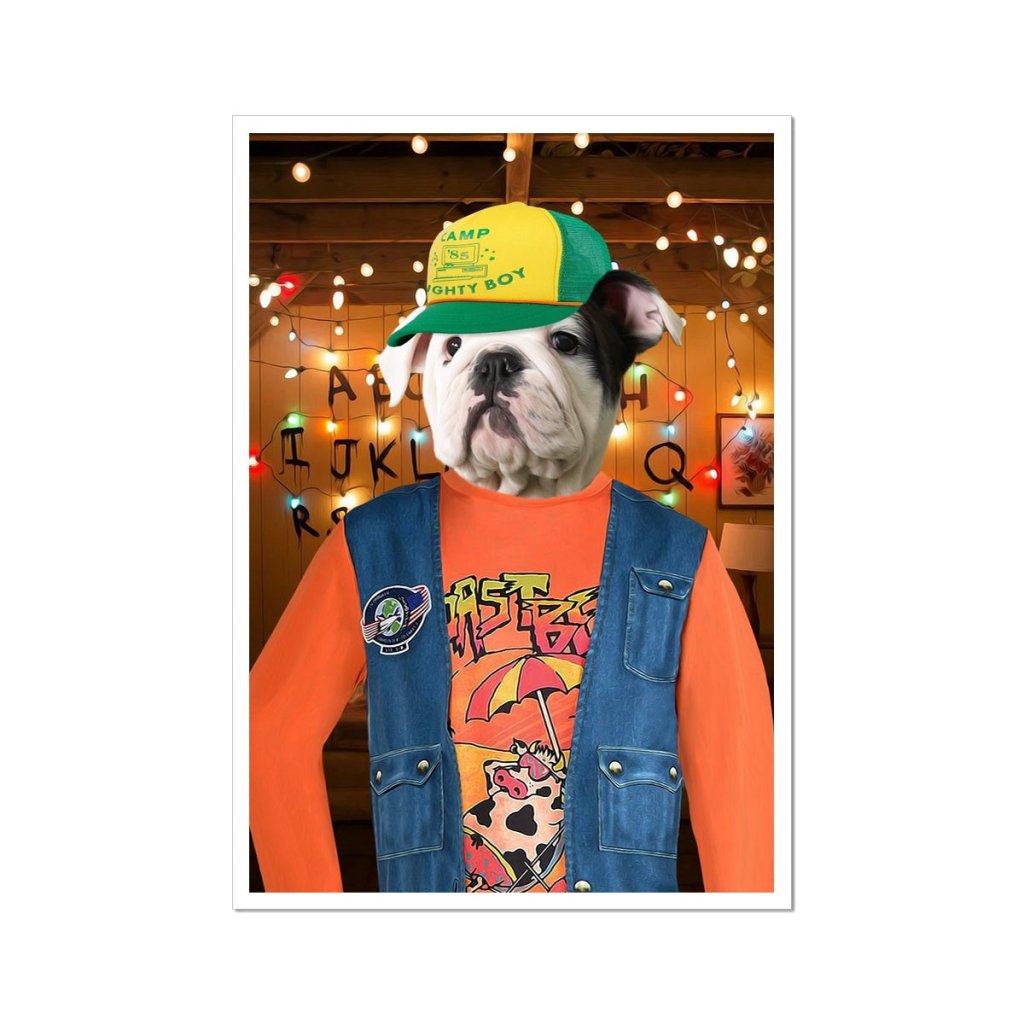 Pet Portraits | The Dustin (Stranger Things Inspired): Custom Pet Poster | Paw & Glory
