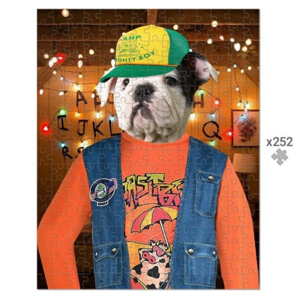 Pet Portraits | The Dustin (Stranger Things Inspired): Custom Pet Puzzle | Paw & Glory